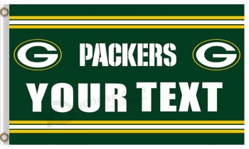 Wholesale custom cheap NFL Green Bay Packers 3'x5' polyester flags your text with your logo