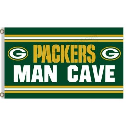 Wholesale custom cheap NFL Green Bay Packers 3'x5' polyester flags man cave with your logo