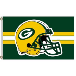 Wholesale custom cheap NFL Green Bay Packers 3'x5' polyester flags helmet