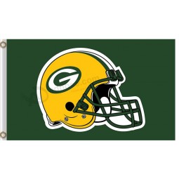 Custom high-end NFL Green Bay Packers 3'x5' polyester flags helmet
