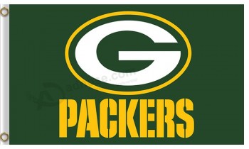 Custom high-end NFL Green Bay Packers 3'x5' polyester flags green