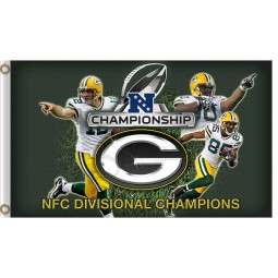 Custom high-end NFL Green Bay Packers 3'x5' polyester flags championship
