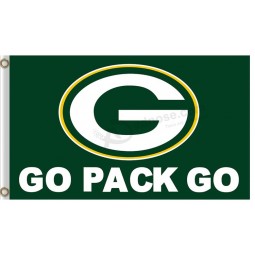 Custom high-end NFL Green Bay Packers 3'x5' polyester flags green G