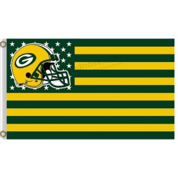 Custom high-end NFL Green Bay Packers 3'x5' polyester flags stars stripes