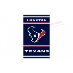 Wholesale custom NFL Houstan Textans 3'x7' polyester flags vertical