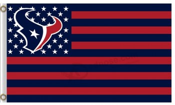 Wholesale custom NFL Houstan Textans 3'x7' polyester flags stars stripes