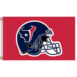 Wholesale custom NFL Houstan Textans 3'x7' polyester flags helmet