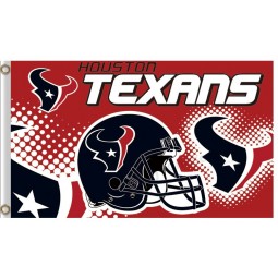 Wholesale custom NFL Houstan Textans 3'x7' polyester flags helmet with logos