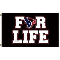 Wholesale high-end NFL Houstan Textans 3'x7' polyester flags for life