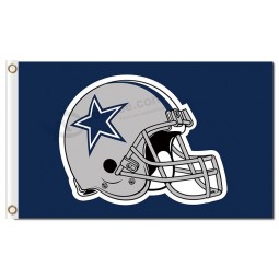 Wholesale customized high quality NFL Dallas Cowboys 3'x5' polyester flags helmet for custom sale