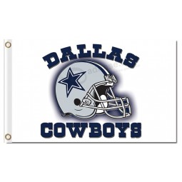 NFL Dallas Cowboys 3'x5' polyester flags helmet white flag for custom sale