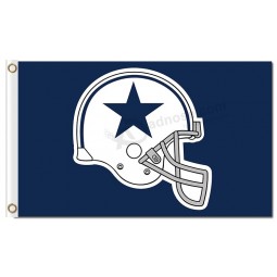 NFL Dallas Cowboys 3'x5' polyester flags helmet white for custom sale