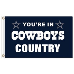 Nfl dallas cowboys 3'x5 'poliéster bandeiras cowboys país para venda personalizada