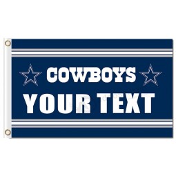 All'ingrosso customnfl dallas cowboys 3'x5 'poliestere bandiere il tuo testo per la vendita personalizzata