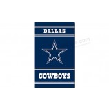 Nfl dallas cowboys 3'x5 'polyester drapeaux logo avec nom de l'équipe pour la vente personnalisée
