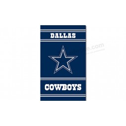 Nfl dallas cowboys 3'x5 'polyester drapeaux logo avec nom de l'équipe pour la vente personnalisée