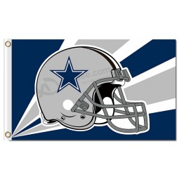 Nfl dallas cowboys 3'x5 'полиэфирные флаги для шлема радиоактивных лучей для индивидуальной продажи