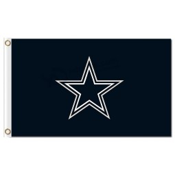 Nfl dallas cowboys 3'x5 'poliestere bandiere logo scuro per la vendita personalizzata