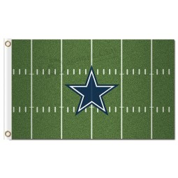 NFL Dallas Cowboys 3'x5' polyester flags green background for custom sale