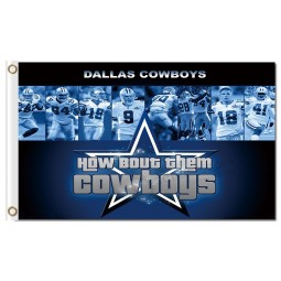 Nfl dallas cowboys 3'x5 'полиэфирные флаги членов команды для пользовательской продажи
