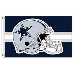 NFL Dallas Cowboys 3'x5' polyester flags helmet with transverse line for custom sale