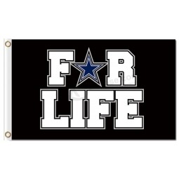 Nfl dallas cowboys 3'x5 'полиэфирные флаги для жизни для индивидуальной продажи