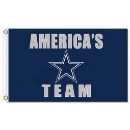 Nfl dallas cowboys 3'x5 'polyester drapeaux l'équipe américaine pour la vente personnalisée