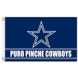 Nfl denver broncos 3'x5 'полиэфирные флаги puro pinche cowboys для индивидуальной продажи