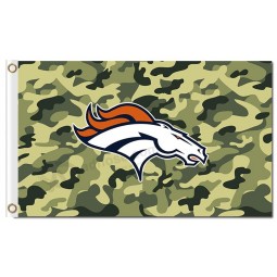 Wholesale Custom high-end NFL Denver Broncos 3'x5' polyester flags logo camo