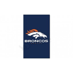 Wholesale Custom high-end NFL Denver Broncos 3'x5' polyester vertical flags