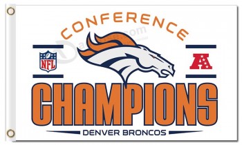 Wholesale Custom high-end NFL Denver Broncos 3'x5' polyester flags logo conference champions