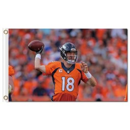 Custom high-end NFL Denver Broncos 3'x5' polyester flags  team member 18