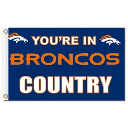 Custom high-end NFL Denver Broncos 3'x5' polyester flags broncos country