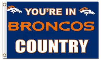 Custom high-end NFL Denver Broncos 3'x5' polyester flags broncos country