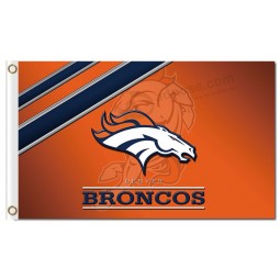 Custom high-end NFL Denver Broncos 3'x5' polyester flags  2 lines at left corner