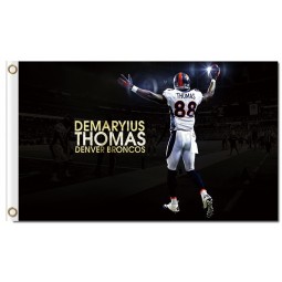 Custom high-end NFL Denver Broncos 3'x5' polyester flags Demaryins Thomas