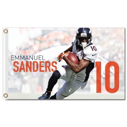 Custom high-end NFL Denver Broncos 3'x5' polyester flags Emmanuel Sanders 10