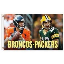 Custom high-end NFL Denver Broncos 3'x5' polyester flags broncos-packers