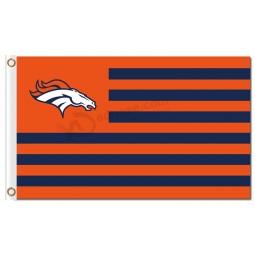 NFL Denver Broncos 3'x5' polyester flags logo with stripes