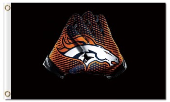 NFL Denver Broncos 3'x5' polyester flags gloves
