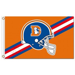 NFL Denver Broncos 3'x5' polyester flags helmet with Diagonal
