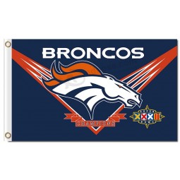 Nfl denver broncos 3'x5 'полиэфирные флаги - бронзовые чемпионы