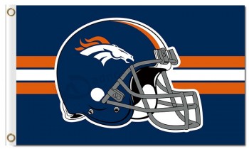 Custom high-end NFL Denver Broncos 3'x5' polyester flags helmet