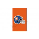 Alta personalizado-End nfl denver broncos 3'x5 'bandeiras de poliéster capacete vertical