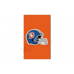 Custom high-end NFL Denver Broncos 3'x5' polyester flags vertical helmet