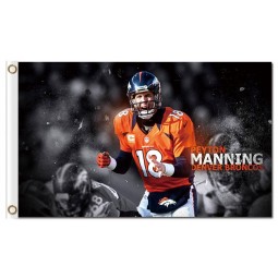 Custom high-end NFL Denver Broncos 3'x5' polyester flags Peyton Manning