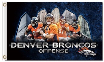 Custom high-end NFL Denver Broncos 3'x5' polyester flags offense