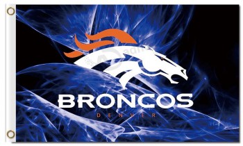 Benutzerdefinierte hoch-Ende nfl denver Broncos 3'x5 'Polyester kennzeichnet schillernden Hintergrund
