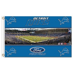 Custom high-end NFL Detroit Lions 3'x5' polyester flags sports stadium