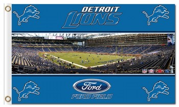 Custom high-end NFL Detroit Lions 3'x5' polyester flags sports stadium